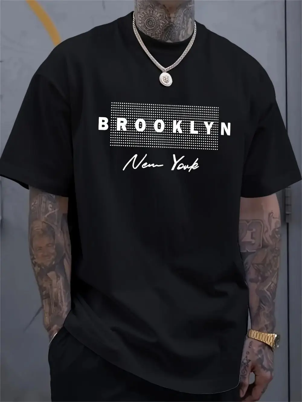 Street Fashion Of New York - قميص رجالي مطبوع عليه حروف نيويورك،
