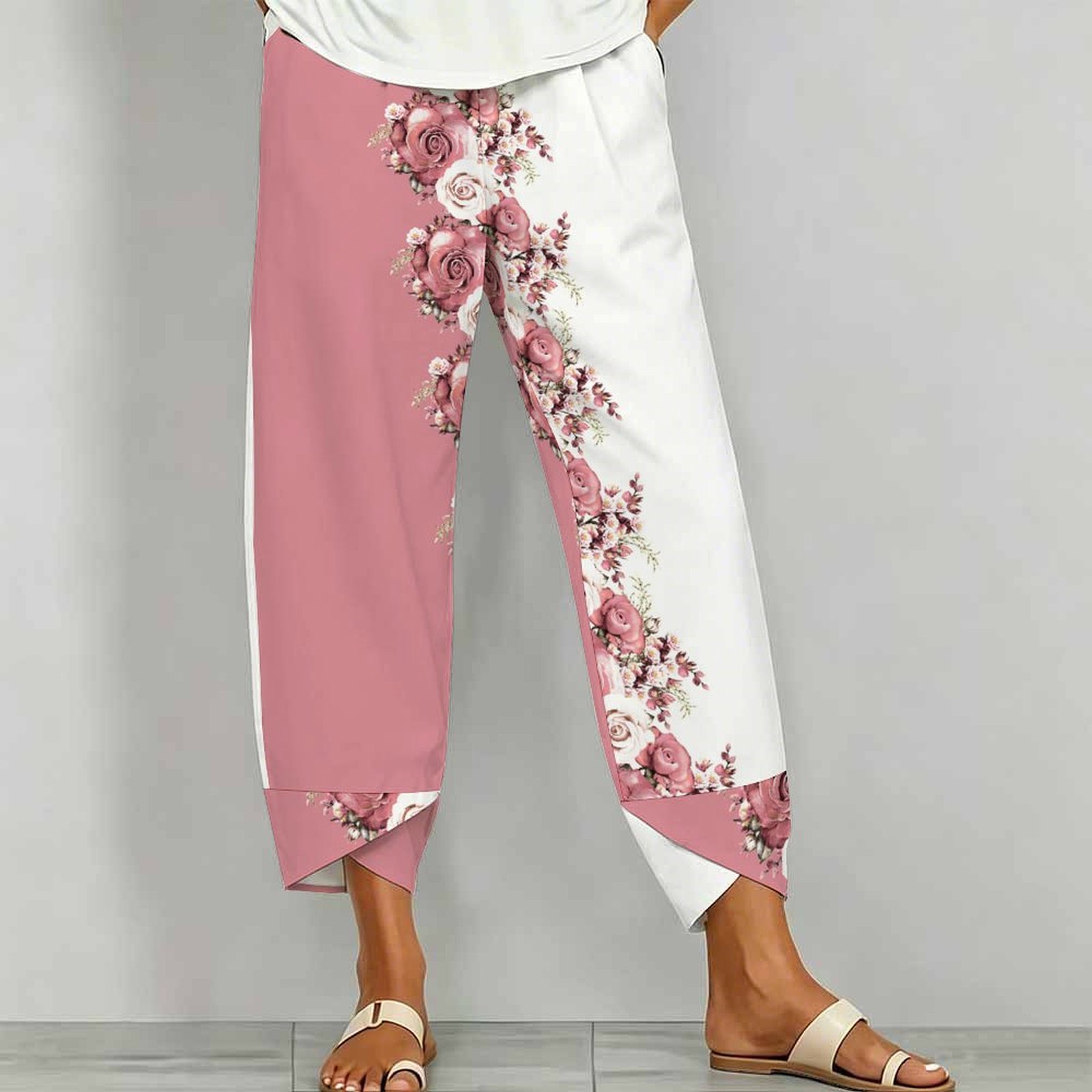 Fashion Street Yoga - بنطلونات يومية كاجوال، بنطلونات يوغا ريترو،