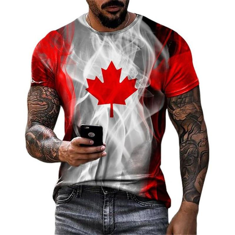 ريترو كندا العلم تي شيرت ثلاثي - مراجعة Street Fashion Canada وسعره