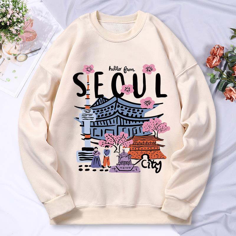 سيول مشهد جميل الطباعة المرأة  - مراجعة Street Fashion Of Seoul وسعره