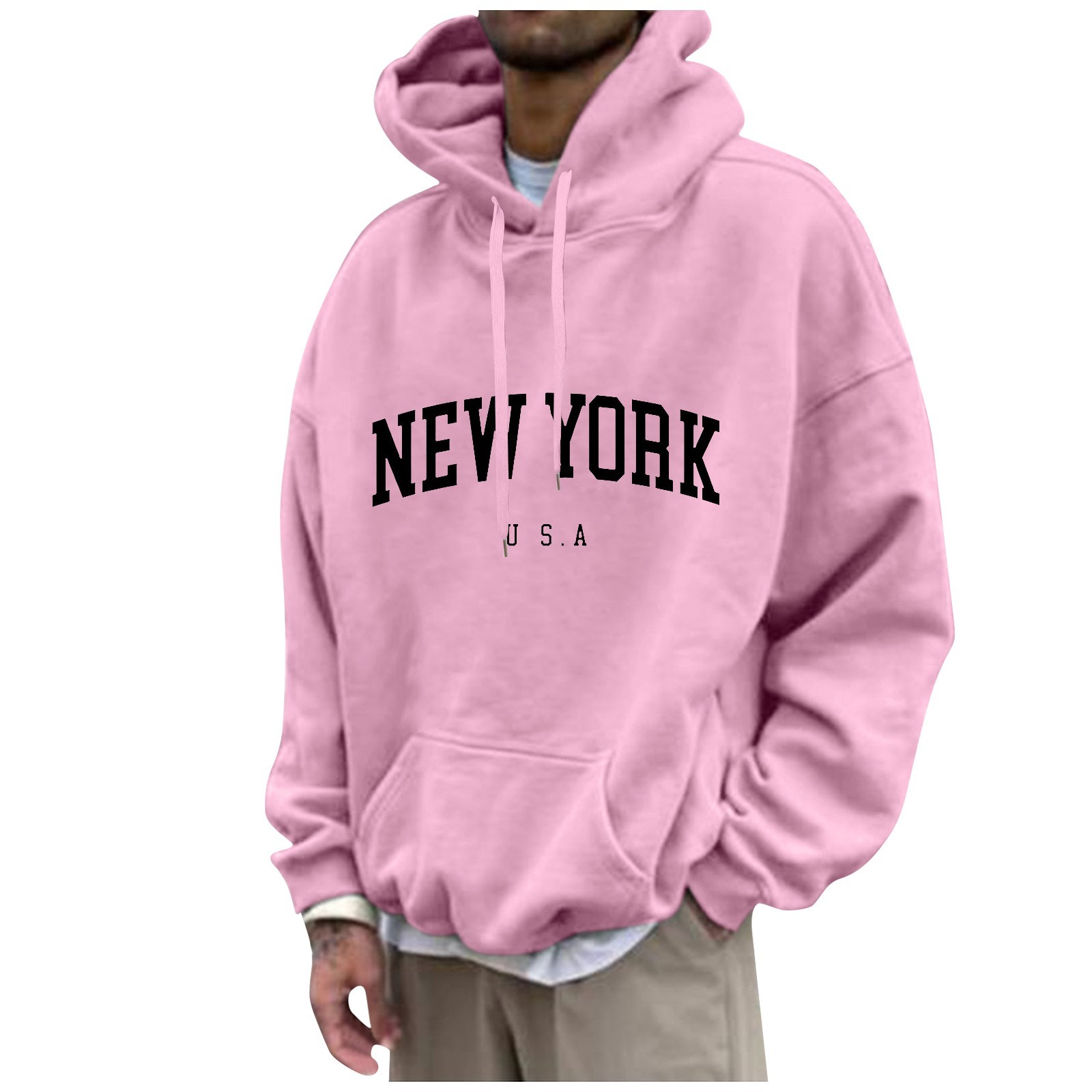 كنزات بأغطية رأس بطباعة نيويور - مراجعة Street Fashion Of New York وسعره