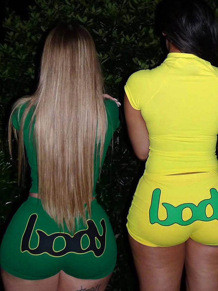 طقم صيفي من قطعتين بطبعة حروف  - مراجعة Street Fashion Jersey وسعره
