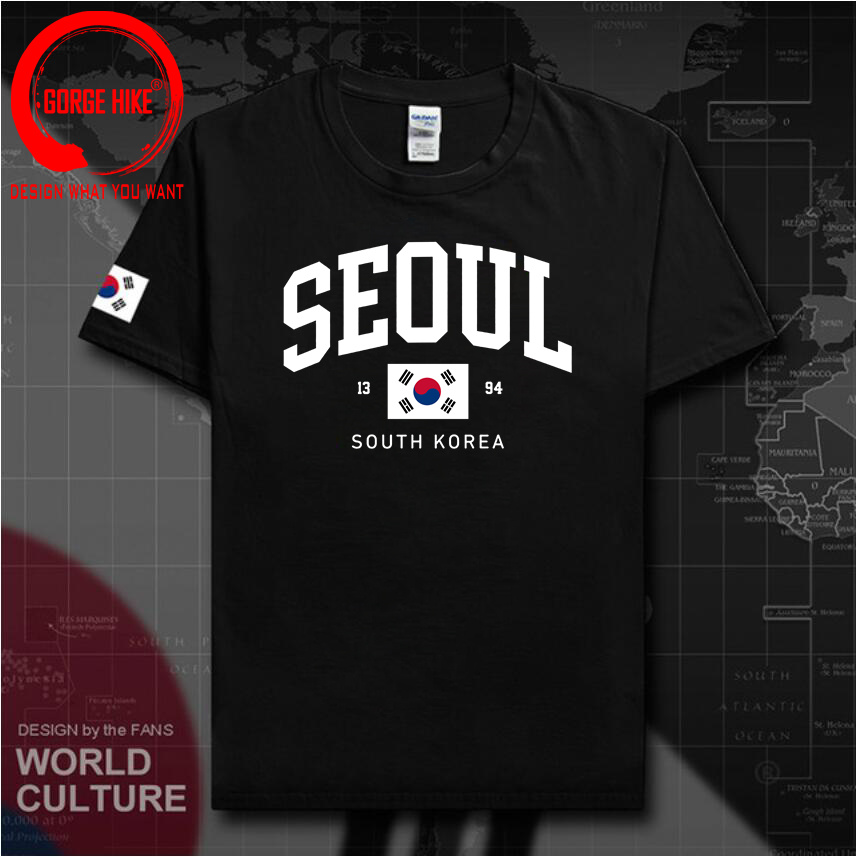 تيشيرتات للجنسين بتصميم علم كو - مراجعة Street Fashion Of Seoul وسعره