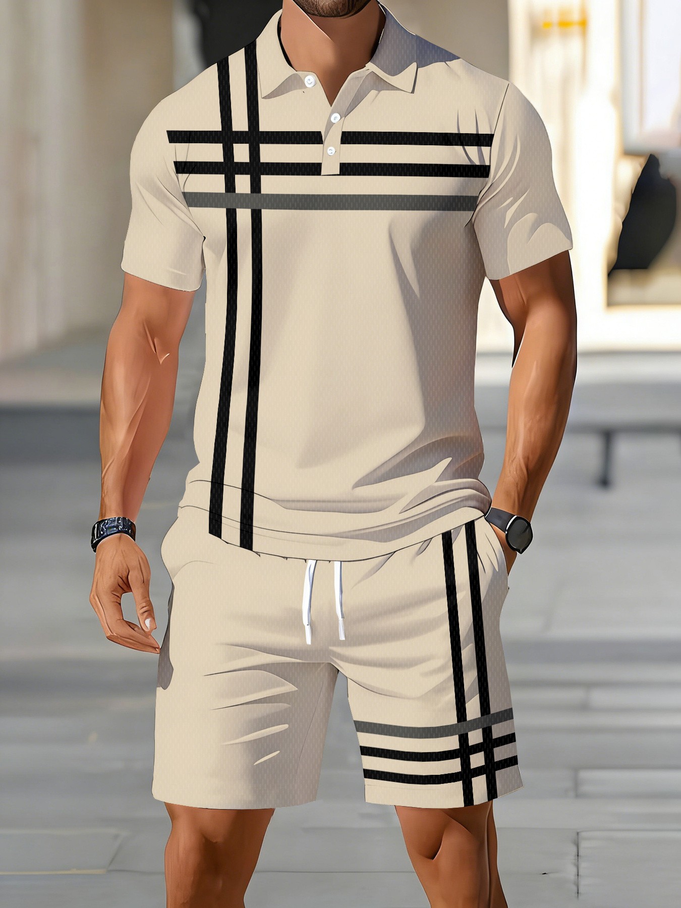 طقم قميص بولو رجالي أمريكي صيف - مراجعة Street Fashion Summer 2026 وسعره